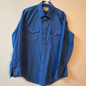 Men's Blue Western Shirt